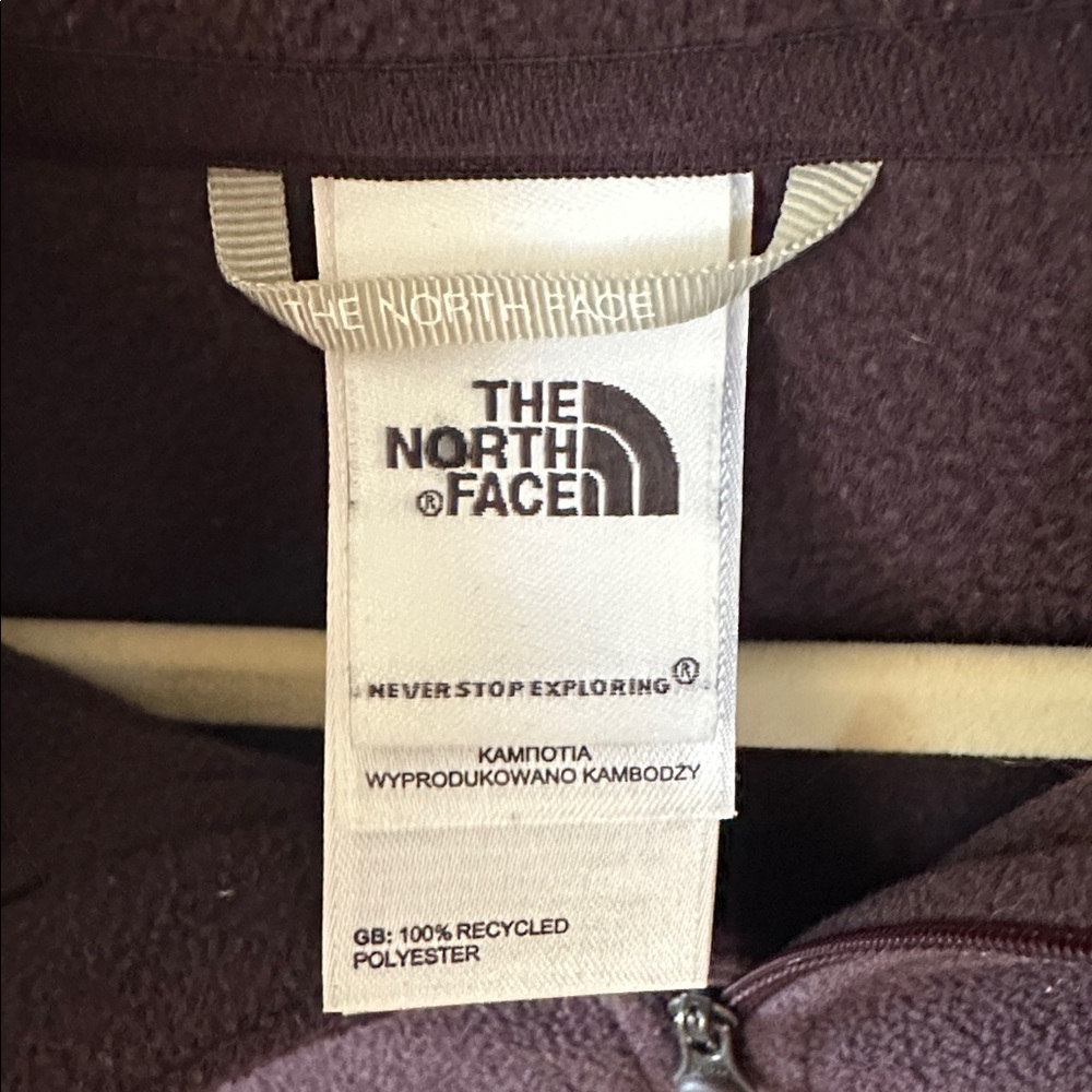 The North Face Women’s XL Quarter Zip Fleece Pullover Plum Purple - Picture 2 of 10